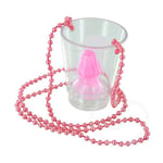 Shatchi 10 x Willy Shot Glass with Pink Necklace Girls Night Out Hen Accessories, Stag Parties, One Size