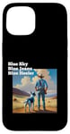 Coque pour iPhone 15 Blue Heeler Chien de bétail Bleu Ciel Jeans Bleu Heeler