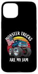 iPhone 15 Plus Monster Trucks Are My Jam Funny 4x4 Monster Truck Cartoon Case