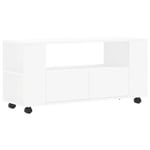 Meuble TV blanc 102x34,5x43 cm bois d'ingénierie - Prolenta Premium