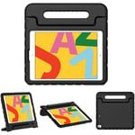 Coque pour iPad 8 (2020) 10.2 inch, iPad 7 (2019) 10.2 inch, iPad 9 (2021) 10.2 inch Enfants Etui avec poignée iMOSHION® Noir