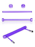 MAMBASNAKE RC01 Custom Fixed Rod For Coiled Keyboard Cable, CNC Aluminum Winder, Mechanical Keyboard Cable Management Pole, Aviator Cable Metal Weight Bar, 7.68In Length - For Gaming Keyboard - Purple