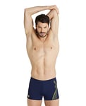 arena Homme Men's Swim Graphic Short, Navy-soft Green, 75 FR