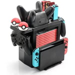 Chargeur de contrôleur pour Nintendo Switch, Station de Charge Dock Base pour Nintendo Switch 4 Joy-Cons, 4 contrôleurs Pro