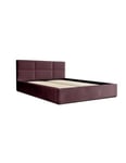 Lit coffre 160x200 coloris bordeaux - Collection MANHATTAN