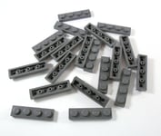 LEGO Bricks - plates (20 units, 1x4 pivots), dark grey new
