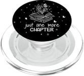 Just One More Chapter Cute Floral Book Lover Black PopSockets PopGrip pour MagSafe