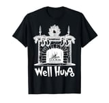 Well Hung Funny Adult Joke Stockings By Fireplace Christmas T-Shirt