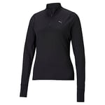 PUMA Run Favorite 1/4 Zip T-Shirt Femme, Noir, XL