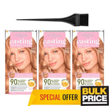 L'Oreal Casting Natural Gloss 923 Vanilla Lightest Blonde Hair Color 3-Pack