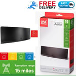 One For All Aerial Amplified Indoor, 45dB, Curved, FullHD, 5G Filter, Wide Angle
