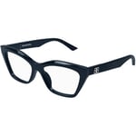 Lunettes de soleil Balenciaga  BB0342O Cadres Optiques, Bleu/Transparent, 52 mm