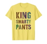 Cute KING SMARTY PANTS Birthday Boy Funny Nerd Geek Party T-Shirt