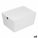 Caisse de Rangement Empilable Confortime Avec couvercle 35 x 26 x 16 cm [6 Un