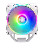 Cooler Master Hyper 212 Halo CPU Air Cooler - Pure White Aluminium Finish, 4 Continuous Direct Contact Heat Pipes with Fins, MF120 Halo2 ARGB Fan, ARGB Auto Detect, LGA1700 & AM5 Brackets - White