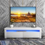 Artist Hand 160CM LED TV Stand Cabinet Unit Modern TV Desk With Storage, White TV Units for Living Room Home Forniture High Gloss TV Cabinet for 65 Inch TV