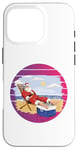 iPhone 16 Pro Santa at the beach jolly Santa lounging on the sand Xmas Case