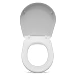 G4GADGET Soft Close Toilet Seat, Quick Release Toilet Seat for Easy Cleaning, Universal Fit with Top Fixing, Durable Material White Toilet Seat