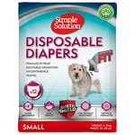 Simple Solution Couches jetables pour chiens femelles, super absorbantes et anti-fuites avec indicateur d'humidité 12 paquet