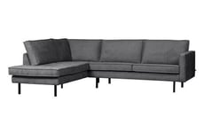 BePureHome Rodeo Corner Sofa Left Velvet mountain