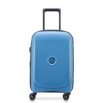 DELSEY PARIS - Belmont Plus - Valise Cabine Rigide Matière Recyclée et Recyclable 55x35x25 cm - 34 L - S - Bleu Zinc