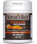 Turmeric Tablets Fast Release 10,000Mg (200Mg Extract) 95% Curcuminoids | High S