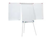 Franken Flipchart "Eco Standard", 680 X 1.050 Mm, Hellgrau Tafel Magnethaftend, Dreibeinstativ Aus Metall, Stufenlos - 1 Stück (F2100/N)