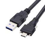 chenyang Câble de données USB 3.0 Type A mâle vers USB 3.1 Type C mâle avec type de montage sur panneau de verrouillage à double vis 2.0M