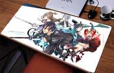 Sword Art Online Mouse Pad Rectangle Non-Slip Rubber Electronic Sports Oversized Large Mousepad Gaming Dedicated,for Laptop Computer & PC 11.8X31.5 Inch-600x300mm