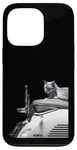 Coque pour iPhone 13 Pro Chat assis sur la moto Hasselblad 501cm 907x et x2d