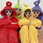 Teletubbies vuxen onesies, one-piece pyjamas jumpsuits för män och kvinnor, unisex par hem kläder Green S