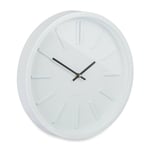 Relaxdays - Horloge murale, sans trotteuse, moderne, analogue, pendule pour cuisine, salon, bureau, rond, ø 35 cm, blanc