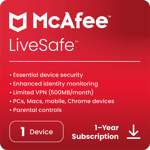 McAfee LiveSafe – 1 Device - Year