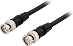 DELTACO Coaxial patch cable BNC male - male, RG59, 75 Ohm, 3m, black