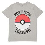 Pokemon Trainer Poke Ball Boys T-Shirt Heather Grey 3-4 Years | Ages 3-13, Boys Pokemon Gifts, Childrens Clothes, Pikachu, Kids Birthday Gift Idea