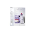 L'Oréal Paris Beauty Like A Boss Gift Set - Revitalift Filler Hyaluronic Acid Mask, Micellar Water & Mega Volume Mascara Brush