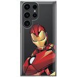 ERT GROUP mobile phone case for Samsung S23 ULTRA original and officially Licensed Marvel pattern Iron Man 005 optimally adapted to the shape of the mobile phone, partially transparent