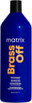 Matrix | Brass Off | Blue Toning Shampoo to Correct Orange 1.00 l (Pack of 1)