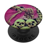 Skeleton Skull Pin Up Girl-Horror Movie Sexy Blonde Lingerie PopSockets Adhesive PopGrip