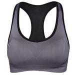 INF Sports bra with wrestler back Gray (L), sports top without strap, Strapless sports bra with removable filling in the cups