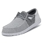 Hey Dude Homme Wally Tri MOC Toe Shoes, Blanc Pierre, 44 EU