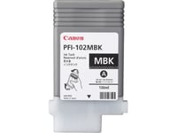 Canon Pfi-102Mbk, Sort Mat Pigment, Ipf500, Ipf600, Ipf700, Ip710, Ipf720, Inkjet, 130 Ml