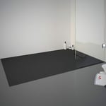 Schulte - Receveur de douche de plain-pied, décor effet Pierre anthracite, ultra léger, recoupable 90 x 140 cm