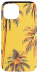 Coque pour iPhone 15 Jaune Vintage Motif Palmier Tropical Paradise Decor