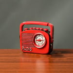 Retro Resin Ornament Vintage Tyylikäs Hieno Elävä Styling Design Hartsisisustus kodinsisustusvalokuvaukseen Prop Red Radio