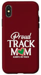 Coque pour iPhone X/XS Proud Track and Field Mom Always on Track