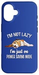 Coque pour iPhone 16 Funny Napping Lazy Power Saving Beagle Dog Lover