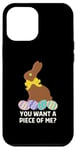 Coque pour iPhone 12 Pro Max You Want A Piece Of Me Chemise de Pâques Motif lapin chocolat