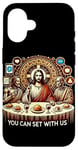 Coque pour iPhone 16 Vous pouvez vous asseoir avec Jésus américain et douze apôtres