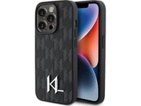 Karl Lagerfeld Karl Lagerfeld Klhcp15xpklpklk Iphone 15 Pro Max 6.7" Czarny/Black Hardcase Leather Monogram Hot Stamp Metal Logo